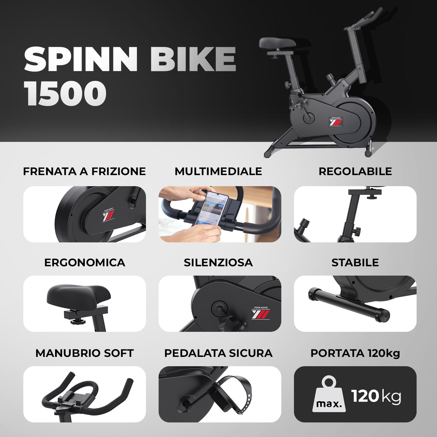 Spinn Bike 1500 | Frenata a frizione