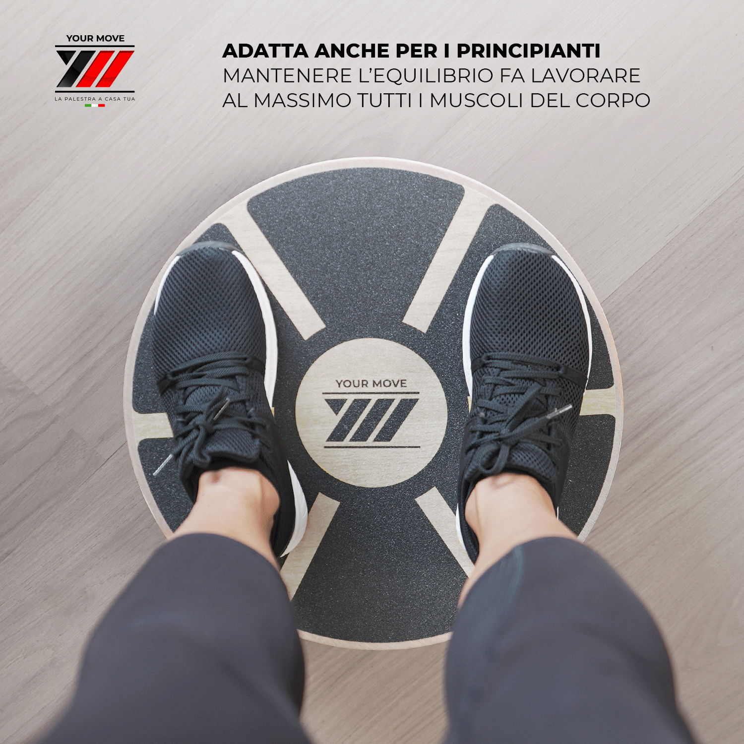 YM BALANCE BOARD IN LEGNO DIAMETRO 40 CM, adatta anche ai principianti