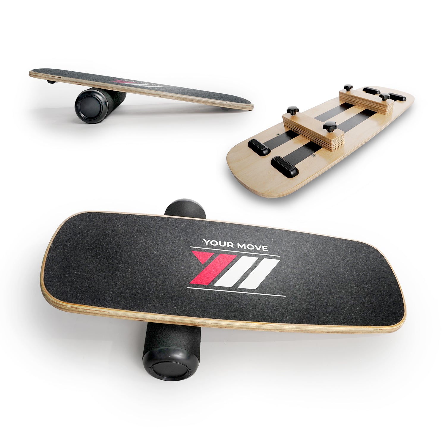 Planche D'équilibre (balance Board) En Bois De Tilleul - Feltre Gris - 83 Cm - Neuf