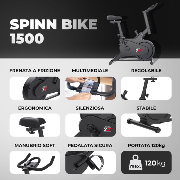Spinn Bike 1500 | Frenata a frizione