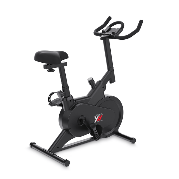 Spin Bike magnetica compatta e regolabile per l'allenamento in casa. 