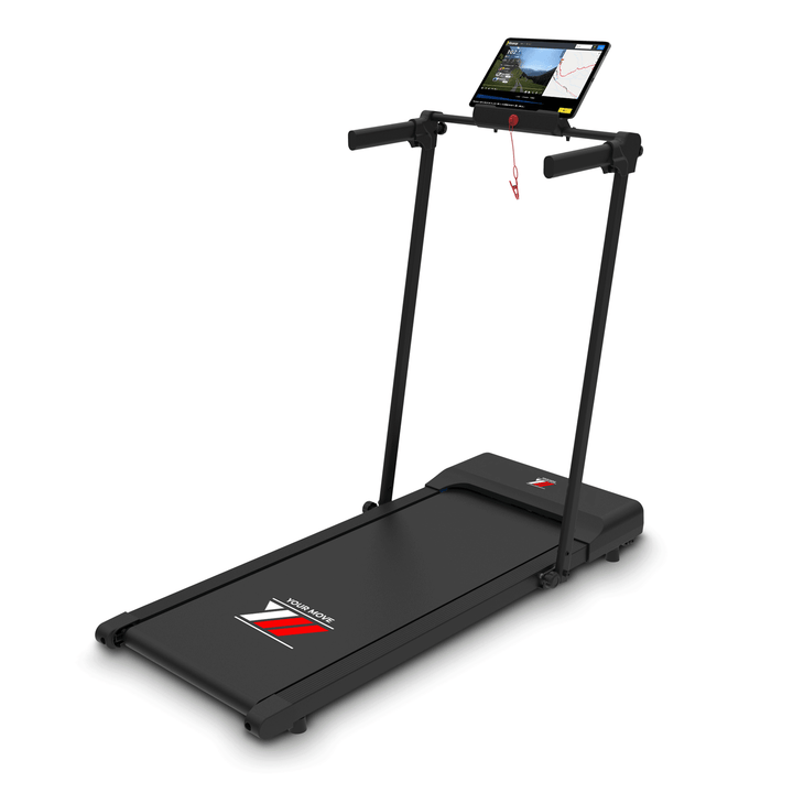 Tapis roulant elettrico Your Move YM NEXT 1000 NERO, compatto e salvaspazio, con App compatibili dedicate per allenamento online, velocità fino a 10 Km/h.