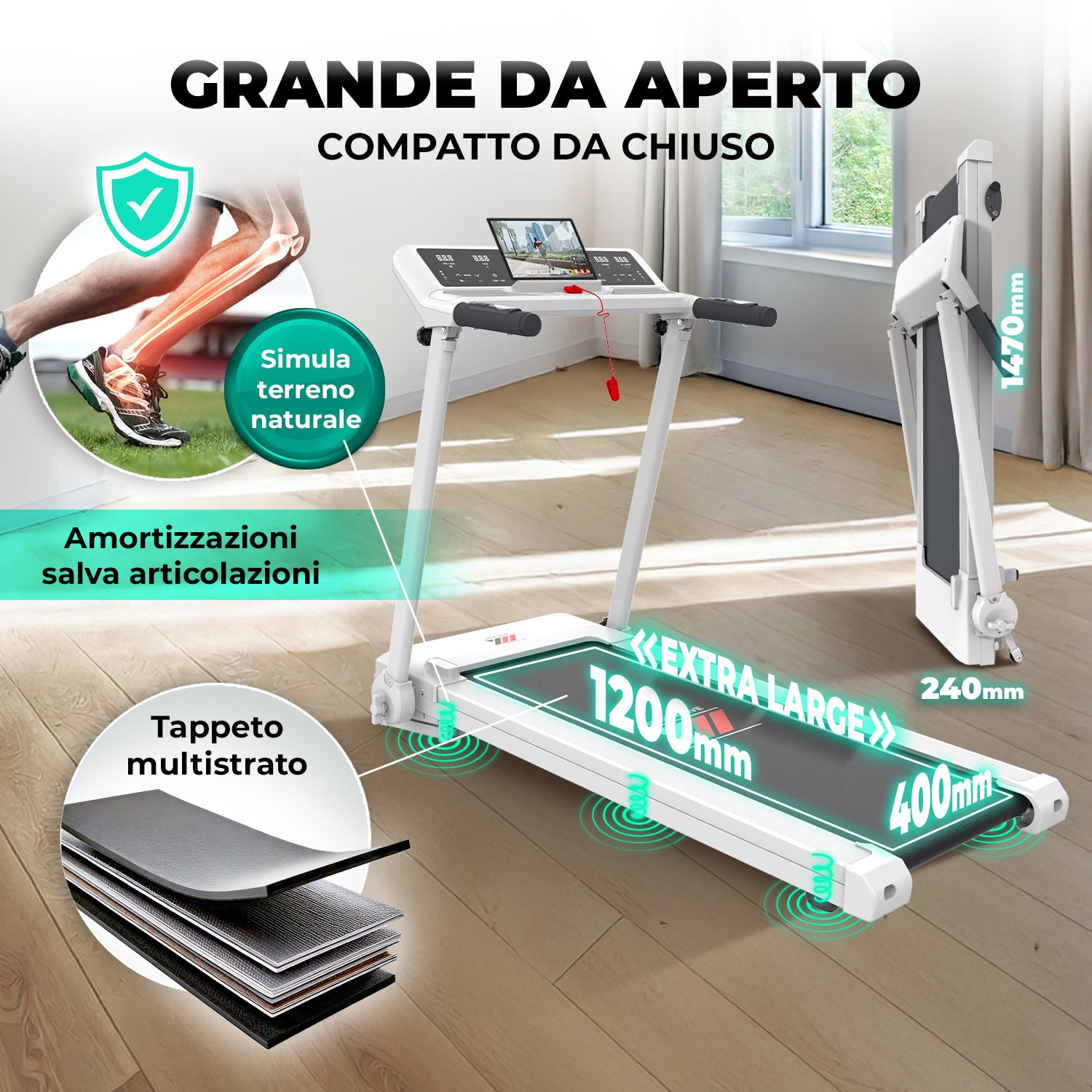 CARNIELLI CRN 400S Tapis Roulant Con Nastro E Motore Da Sostituire CARNIELLI CRN 400S Tapis Roulant Con Nastro E Motore Da Sostituire