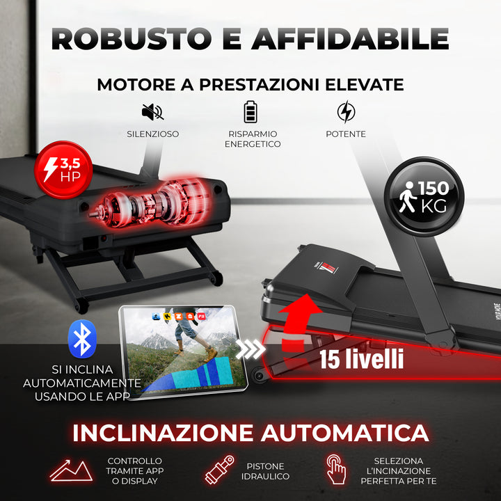 Tapis Roulant NEXT 8000 Inclinazione Automatica 18 km/h