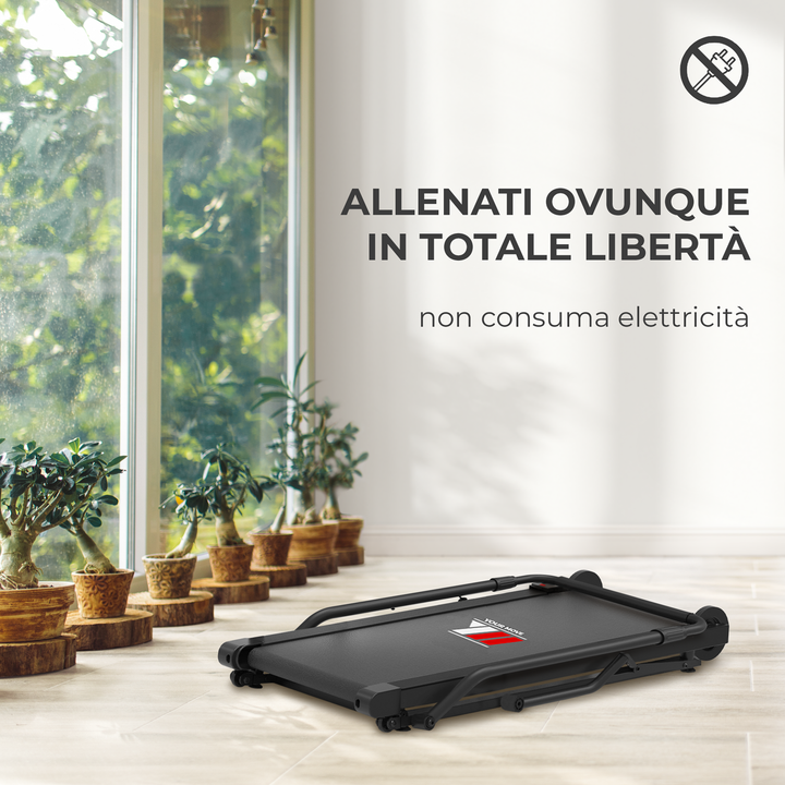 YM Tapis Roulant MAGNETICO, 3 Livelli di Inclinazione, Manubrio Regolabile, Resistenza Magnetica (SENZA motore), Computer Contapassi Contacalorie Integrato