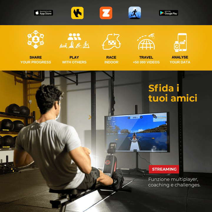 Vogatore magnetico ROW 1000 | Allenati con le apps