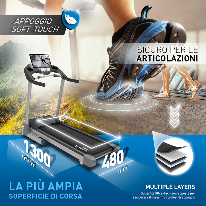 Tapis roulant elettrico Sixtus SIX 3000 - Con ampia superficie di corsa