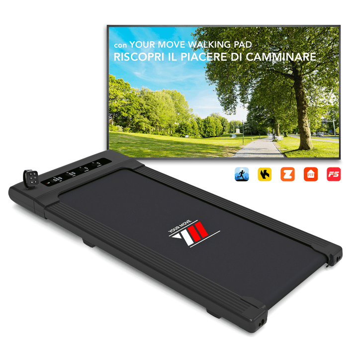Your Move Walking Pad Nero | Tapis roulant Elettrico Walking Pad Nero  | connettiti alla tv, smartphone o tablet