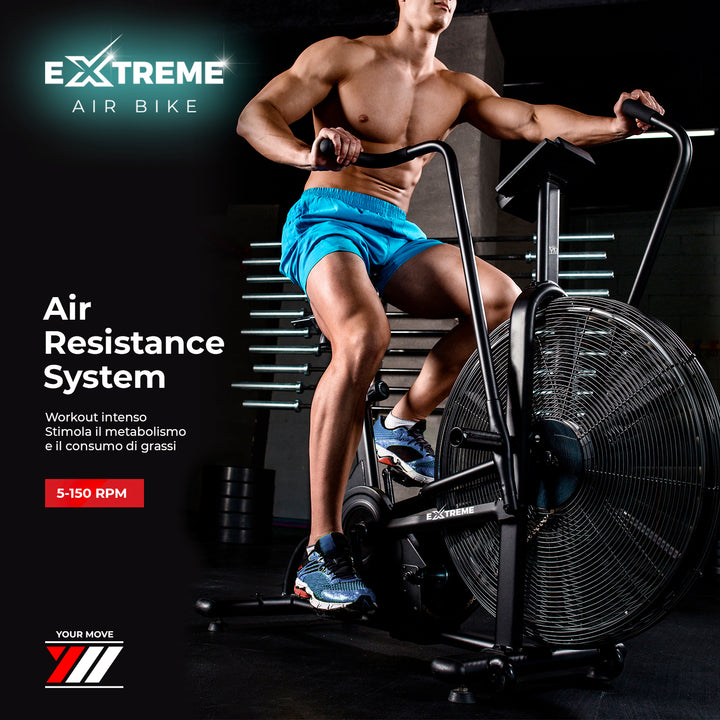 Air Bike AB Extreme professional | Your Move | La palestra a casa tua | Con air resistance system