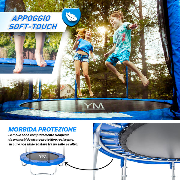 Trampoline de jardin diamètre 251 cm