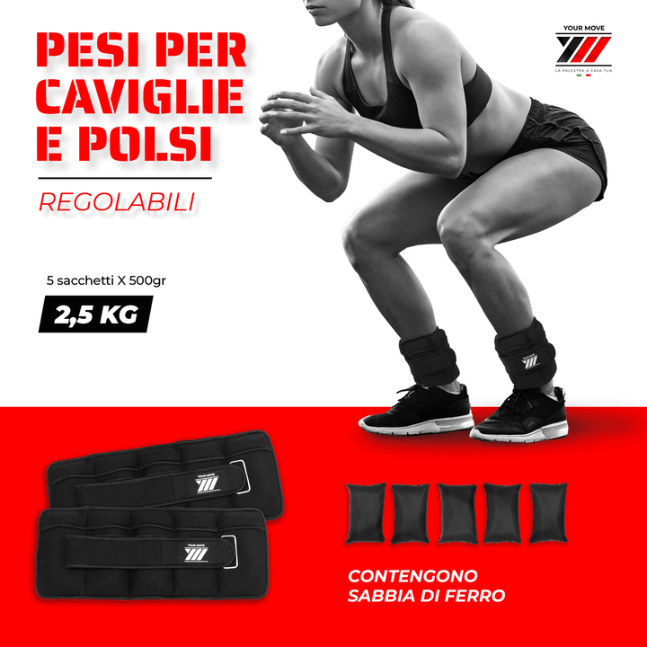 Cavigliere fino a 2,5 kg | Your Move | Pesi per caviglie e polsi