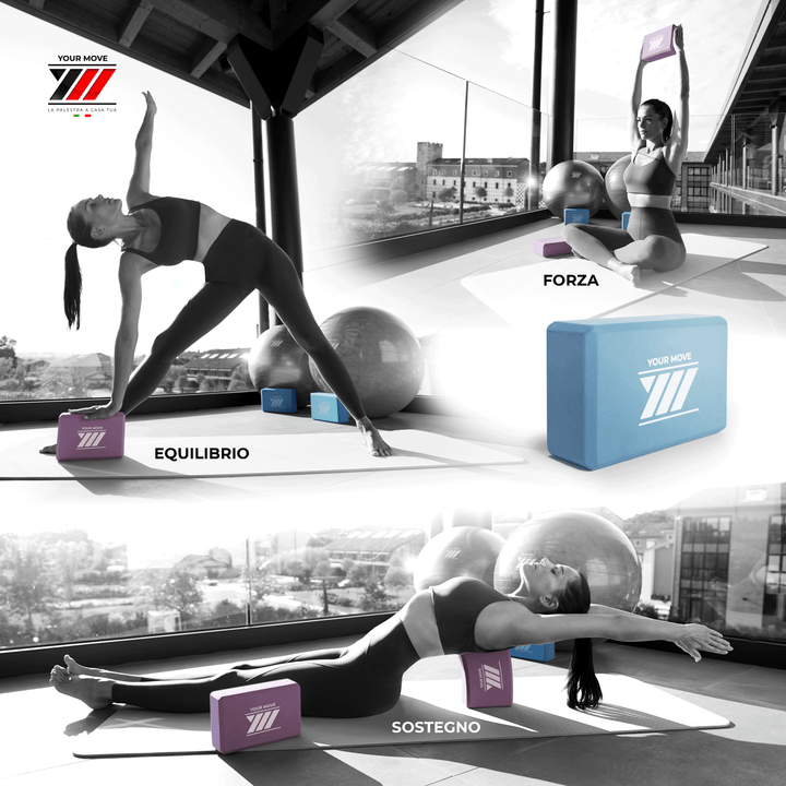 Blocco per yoga 1pz. blu | Forza, equilibrio, sostegno