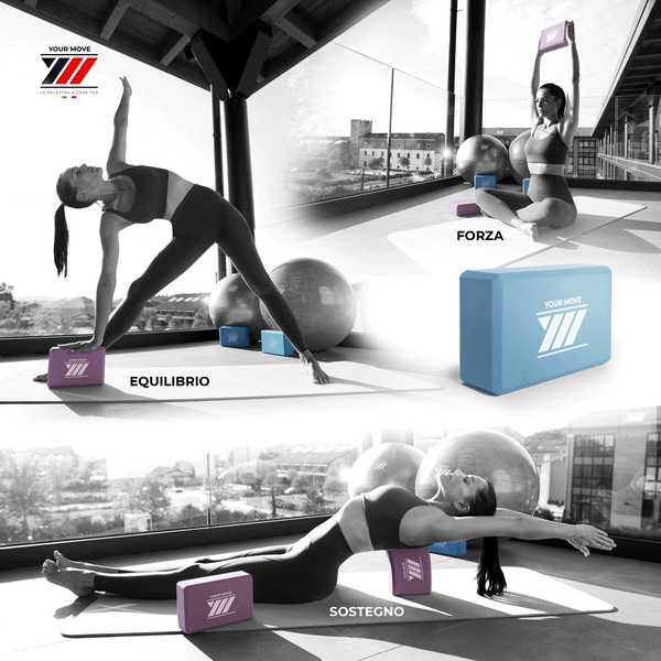 Blocco per yoga 2pz. blu