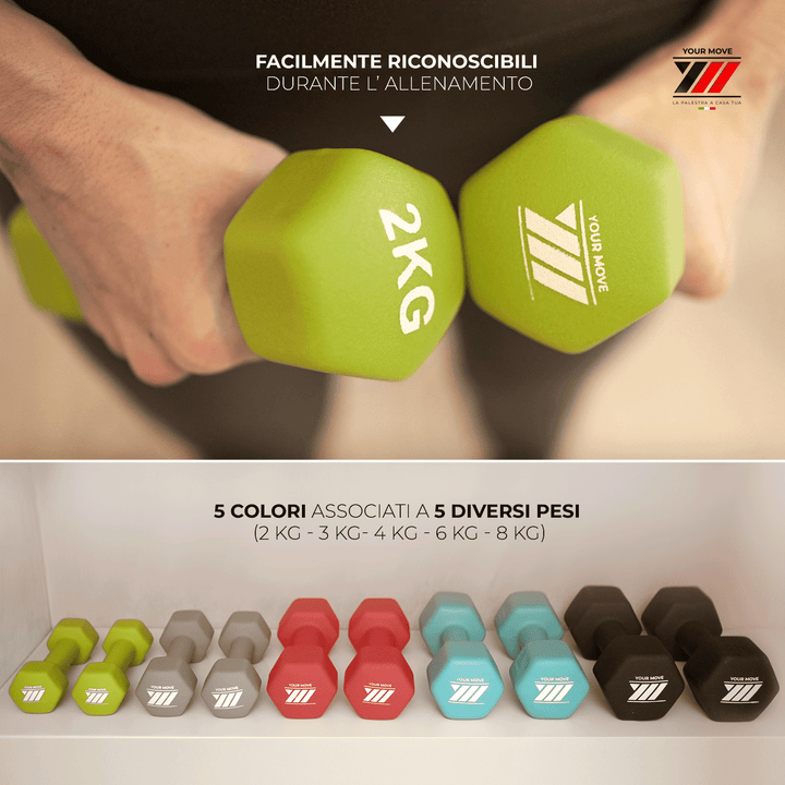 Manubri Neoprene 3 Kg - Accessori Pesistica GetFit Attrezzi Home - Foto 9