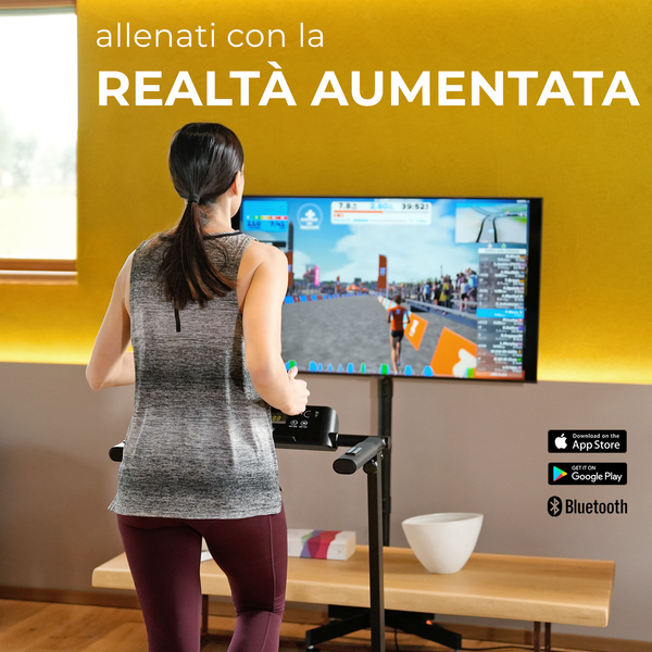 YM NEXT 2000 Tapis Roulant Elettrico Pieghevole 12 km, Gesture Control, Sensori Cardio, 4 Programmi di Allenamento