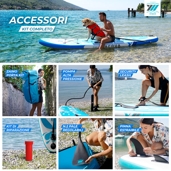 Sup board gonflable 320 cm gris
