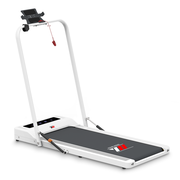 Your Move WALKING PAD SMART BIANCO, Tapis roulant elettrico 2-in-1, per camminate lente e veloci (in versione ‘slim’), oppure, per la corsa fino a 10 km/h alzando il manubrio